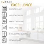 EVODAE® Mini Bundt Cake Pans Set of 2 – 12 Cup (2x6) – Nonstick Black Coated Tube Pans – Perfect for Fall Baking, Pumpkin Spice & Holiday Treats – PFOA & PTFE Free