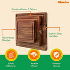 Riveira Acacia Wood Cutting Board – Gourmet Acacia Grandeur: 24 x 18 Wooden Cutting Board – Natural Wooden Cutting Boards For Kitchen Decorative – Innovative Juice Grooves Acacia Wooden Chopping Board
