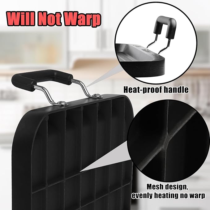 Vayepro Stove Top Flat Griddle, 17 Inch 2 Burner Griddle Pan for Stove Top Grill, Aluminum Pancake pan, Non-Stick Charcoal Grill For Outdoor/Camping