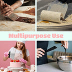 O'Creme Coating Spatula for Chocolate - Stainless Steel Chocolate Thermostat Spatula Dough Scraper (7.9 x 3.9 inch) – Heavy-Duty & Multipurpose Baking Tool, Cake Leveler, Icing Smoother