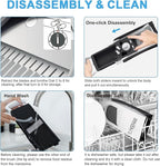 Spiralizer slicer & Mandoline Slicer for kitchen, Adjustable Thickness.Veggie Slicer, vegetable slicer, Potatoes chopping, Veggie Dicer, Zucchini, Faster Kitchen Slicer for Meal Prep(Black)