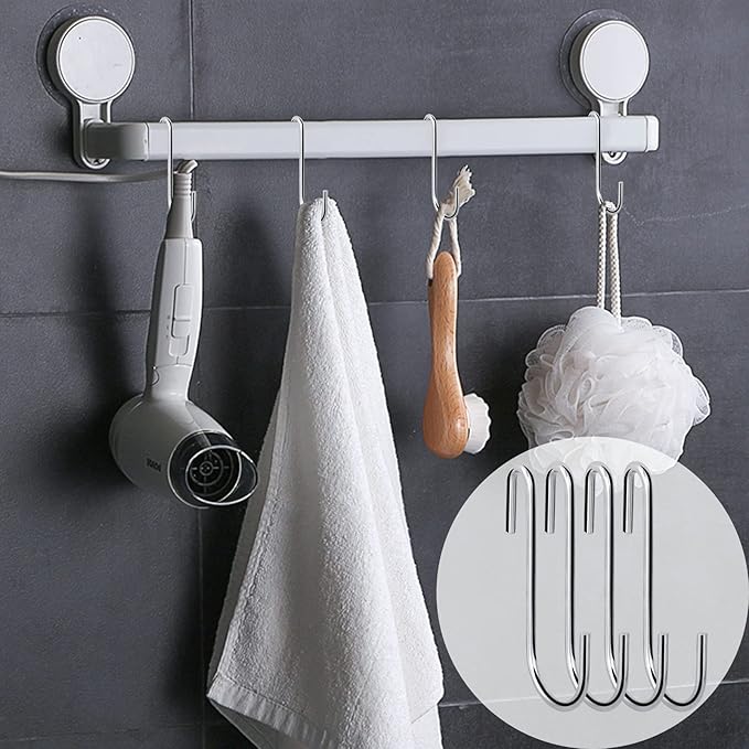 30 Pack 3 Inch S Hooks Heavy Duty Pan Pot Holder Rack Hooks Hanging Hangers S Shaped Hooks for Kitchenware Pots Utensils Clothes Bags Towels Plants