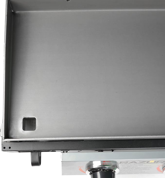 Razor Griddle GGT2130M 25 Inch Outdoor 2 Burner Portable LP Propane Gas Grill Griddle with 318 Square Inch for BBQ Cooking and Frying, Black (Steel)