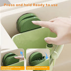 Suction Cup Sink Corner Rack, Sink Strainer Basket, 2025 New Upgraded Suction Cup Press Sink Drainer Basket, Auto-Dump Sink Strainer, Faucet Sponge Holder & Corner Food Catcher.