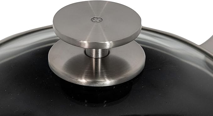 Swiss Diamond Nonstick Hybrid Ceramic and Diamond-Infused Saucepan With Glass Lid, PFAS- and PFOA-free, Dishwasher & Oven Safe Up To 500 °F (2.2 Quart)