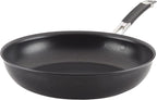 Anolon 87538 Smart Stack Hard Anodized Nonstick Frying Pan / Fry Pan / Hard Anodized Skillet - 12 Inch, Black