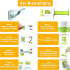 Grape Cutter suit, Stainless Steel Fruit Cutter for Grapes, Strawberries and Cherry Tomatoes, Slice into Quarters, Effortless Kitchen Tool for Fruit Salad Preparation, Quick and Easy Meal Prep