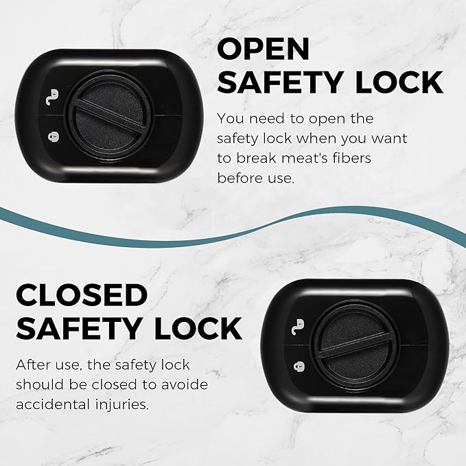 KITEXPERT Meat Tenderizer Tool with 56 Stainless Steel Ultra Sharp Needle Blade, Durable Meat Tenderizer with Safety Lock, Chicken Tenderizer for Beef, Steak, Meat Tenderizer Machine