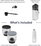 De'Longhi Rivelia Automatic Espresso Machine with Grinder & Milk Frother – All-in-One Coffee Maker, Hot & Iced Latte, Cappuccino, Bean Switch System, Burr Grinder, Compact Italian Design, Black