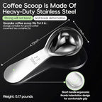 Coffee Scoop 2 tablespoon Measuring Spoons(30ml 2pcs), Ergonomics Design Coffee Scooper 2 tbsp Metal Stainless Steel Manufacture，coffee scoop for ground coffee Protein Powder Sugar Cereal,Etc.