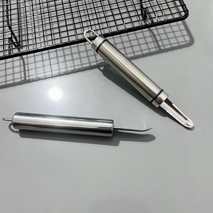 Longans Pears Corer,Stainless Steel Handheld Longan Corer,Portable Vegetable Core Remover,Cherry Core Removal Tool,Fruit And Peeler,Handheld For Lychee,Cherry,Corers and Pitters