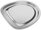 Stainless Steel Vegetables & Fruits Wash Strainer Colander, Perforated Tray, Mini Drying Rack for Dishes, Fitting Lid for Washing-up Bowl (300 x 320 x 16mm / 11.81 x 12.60 x 0.63inches)