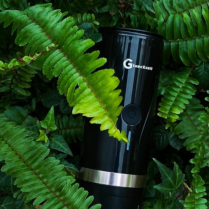 Black Fast 3-Minute Portable Espresso Maker - Self-Heating Rich Espresso Anywhere with Included Travel Case Works with Capsules & Ground Coffee - Includes Travel Case Perfect for Travel, Camping