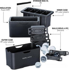 Berlinzo Premium Clear Ice Ball Maker Mold - 8 Large 2.4" Crystal Clear Ice Balls for Whiskey, Cocktails & Bourbon - Easy-to-Remove Mold for Ice Spheres - XL Storage Bag Included (Non-Electric)