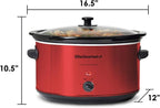 Elite Gourmet MST-900RXT# Electric Ceramic XL Jumbo Slow Cooker, Adjustable Temp, Entrees, Sauces, Stews & Dips, Dishwasher Safe Glass Lid & Crock, 8.5Qt, Stainless Steel