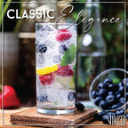 Vikko Water Glasses, Set of 12 Drinking Glasses, Thick and Durable Tumbler, 10 Ounce Tall Kitchen Glasses, Dishwasher Safe Highball Glass Tumbler, Heavy Duty Cups