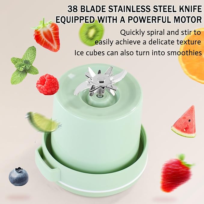 Portable Smoothie Blender for Smoothies & Shakes 43oz 1300ML USB Charging Cordless Powerful Blades Blending Portable Juice Cup Blender for Small Ice Fruit Vegetable Crush Kitchen Gym Outdoor