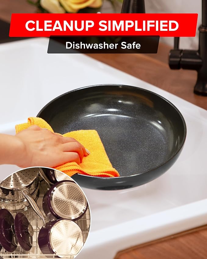 Nuwave Lux 13-Piece Premium Cookware Collection, Next-Generation G11 Duralon Blue Ceramic Nonstick, Ultra Durable, PFAS-Free, Lightweight & Works on All Cooktops