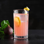 Premium VertiLine 13.5oz Highball Glasses, 6pc Tall Glass Sets. Lead-Free Crystal Drinking Glasses. Water Glasses, Mojito Glass Cups, and Mixed Drink Cocktail Glass Set. (Tall glasses)