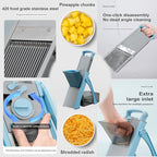 Upgrade Safe Mandoline Slicer for Kitchen, Adjustable Vegetable Chopper, Potato Slicer, French Fry Cutter, Mandoline Slicer for Kitchen (black and white)