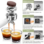 Gevi Espresso Machine with OPV, 20Bar Espresso Maker with Milk Frother Steam Wand, Dual Display, 58mm Portafilter, Stainless Steel Espresso Machines for Espresso/Latte/Cappuccino, White