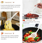 TeamFar Kitchen Cooking Utensils, 10 pcs Silicone Cooking Utensils Set, 446°F Heat Resistant Kitchen Gadgets Tools Set w/Spatula, Turners, Spoons, Soup Ladle, Pasta Server for Nonstick Cookware, White