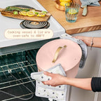 Beautiful 10-in-1 6-Quart Electric Multi-Cooker with Ceramic Coated Pot, Oven Safe to 400°F, Easy Cleanup & Multi-Function Cooking, by Drew Barrymore (Rose)