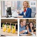 2200 Pcs Individually Wrapped Wooden Coffee Stirrers 5.5 Inch Disposable Cocktail Stir Sticks Wood Round End Stirrers for Hot Drinks Home Office Restaurant Bar