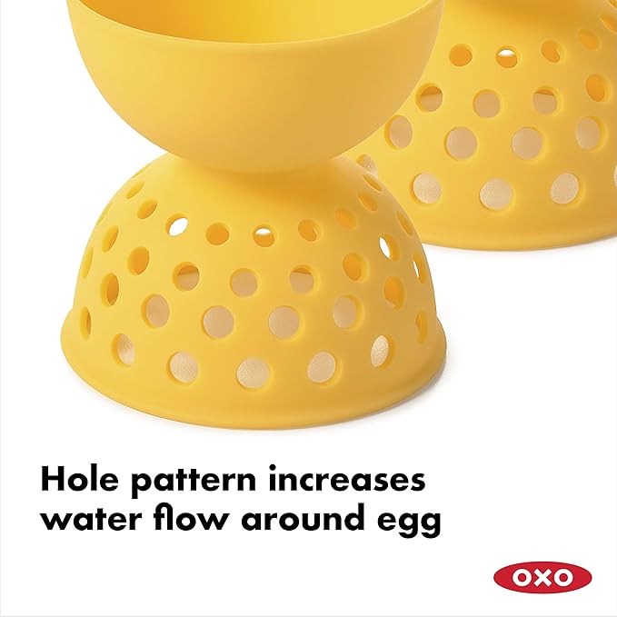 OXO Good Grips 2 Piece Silicone Egg Poaching Set, One Size, Yellow