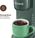 Keurig K-Express Single Serve Coffee Maker – Strong Brew Option, 42oz Reservoir, Sleek Design for Holiday Hosting & Gifting, Evergreen