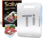 Saliva Titanium Cutting Boards for Kitchen, Cutting Board Double Sided Food Grade, Dishwasher Safe, No Blunt Knife, Chopping Boards with Handle for Meat, Fruit & Vegetable (15x11in)