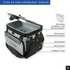 Titan by Arctic Zone 30 Can Zipperless Soft Cooler with HardBody Liner
