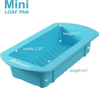 Bakerpan Silicone Mini Loaf Pans for Baking, Mini Cake Pans, 4.5 Inch Baking Pan, Reusable Baking Mold - Set of 4