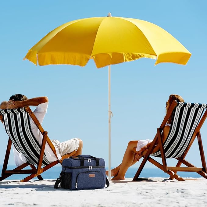 Lifewit Insulated Cooler Bag, 32/48 Can Large Leakproof Beach Cooler, Lightweight Portable Double Layer Soft-Sided Travel Ice Chest for Camping, Kayaking, Road Trips, Grocery Shopping