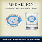 Heritage Pewter North Carolina Double Old Fashion | Double Rocks Glass 14 OZ for Liquor | Expertly Crafted Pewter Glass