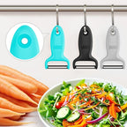 Potato Peeler, Vegetable Peelers for Kitchen, Carbon Steel Peeler 3-Pack Grey/Blue/Black