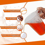 16oz, 1 Pint (2 cup) Measure Pitcher - Convenient Conversion Chart – Multi Purpose Food Grade Great for Cooking, Hobbies, Shop Oil, Fluids, Pool Spa and Lawn with High Chemical Resistance by Turnah