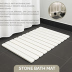 Stone Drying Mat for Kitchen Counter – Large Foldable Diatomaceous Earth Mat 24”x16” – Absorbent Quick Dry Mat for Bathroom, Countertop – Collapsible Stone Bath Mat for Dishes, Cups, Bottles