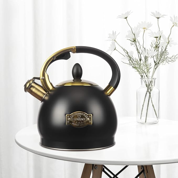 3Quart Whistling Tea Kettle Classic Teapot Stainless Steel Teakettle with Cool Grip for Stovetop
