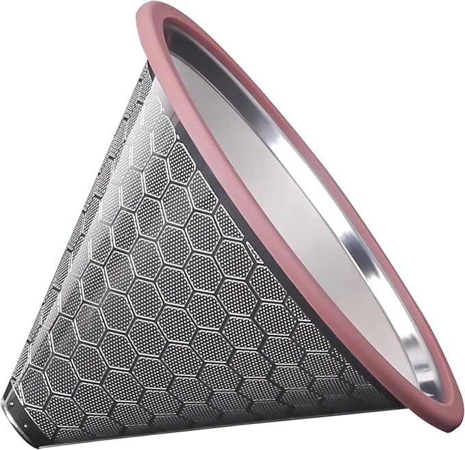 Compatible for Hario V60 & Chemex Pour Over Coffee Filters -MISETTO Reusable Stainless Steel - Best Coffee Maker and Bar Accessories