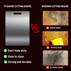 Titanium Cutting Board - Cutting Boards for Kitchen, Double-sided Food-grade Titanium Chopping Boards Perfect For Cutting Meats, Fruits, Vegetable (18"L x 12"W)