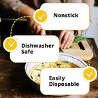 IDL Packaging 9" Round Aluminum Foil Pans (Pack of 100) - 1.75" Deep, Angled Walls - For Roasting, Baking, Cooking, Freezing - Disposable Aluminum Food Containers - Pie & Tart & Leftover