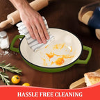 YUTANN Enameled Cast Iron Dutch Oven, 5 QT Nonstick Dutch Oven, Titanium Nonstick Coating, Ideal for Bread Baking/Braising/Roasting, Oven, Gas Stove and Stovetop Safe, Safe Material & Easy to Clean