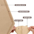 400 Count Cone Coffee Filters #2, 2 Coffee Filters Unbleached Natural Brown Disposable Coffee Filter Compatible with Pour Over and Drip Coffee Maker