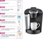 12 Pack Keurig Compatible Water Filters Replacement by Possiave - Charcoal Water Filters for Keurig - Fit Keurig 2.0 and 1.0 Classic Coffee Makers