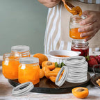 VIBRATITE 100 Pieces Regular Mouth Canning Rings, 70MM Mason Jar Split-Type Metal Canning Bands for Ball, Kerr, Mason Canning Jar Rings, Reusable Leak Proof Replacement Bands