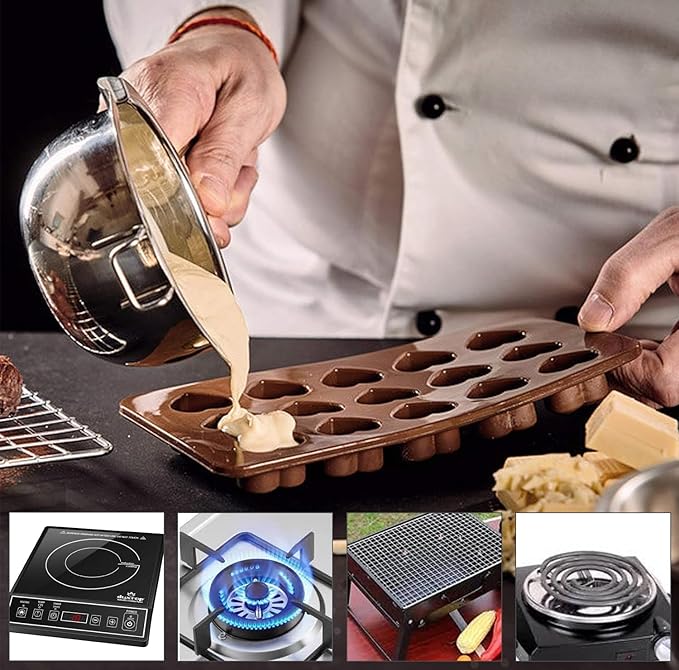 Stainless Steel Double Boiler Melting Pot with Heat Resistant Handle, Large Capacity Chocolate Melting Pot for Butter Candy Butter Cheese, Candle Making (600/1600ML)