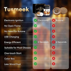 Whiskey Smoker Kit with 6 Wood Chips – Electric Cocktail Smoker Kit with Built-in Lighter & LED Light, Old Fashioned Bourbon Drink Smoking Kit Gifts for Men, Dad, Husband, Whiskey Lovers