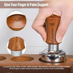 V5 Espresso Tamper, 53.3MM 2 Spring-Loaded Calibrated Tamper with Stainless Steel Ripple Base, Walnut Wooden-Handle Tamper Compatible with Breville 54mm Portafilter