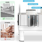 Dish Drying Rack, 2 Tier Large Dish Rack, Stainless Steel Dish Drainer for Kitchen Counter, Dishes Rack with Automatic Drainage, Utensil Holder,Cups Holder,Space Saving Kitchen Organizer,White